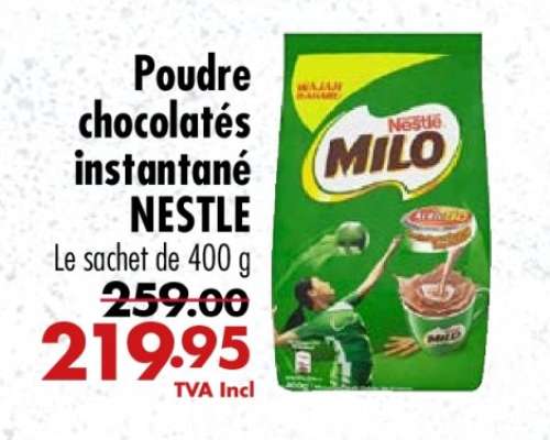 Poudre chocolatés instantané NESTLE