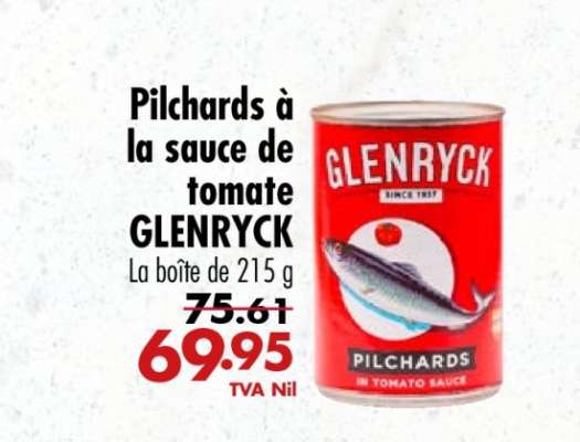 Pilchards à la sauce de tomate GLENRYCK