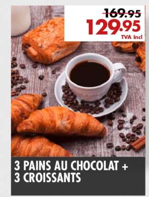 3 PAINS AU CHOCOLAT + 3 CROISSANTS