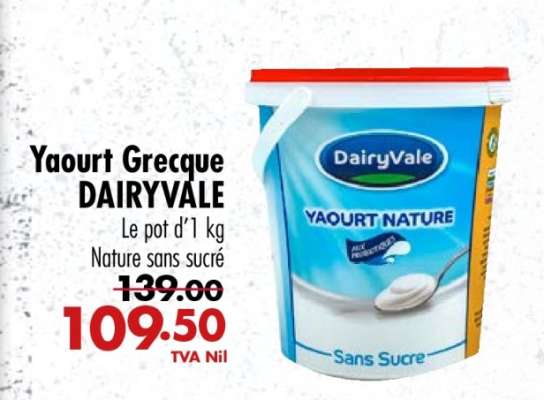 Yaourt Grecque DAIRYVALE