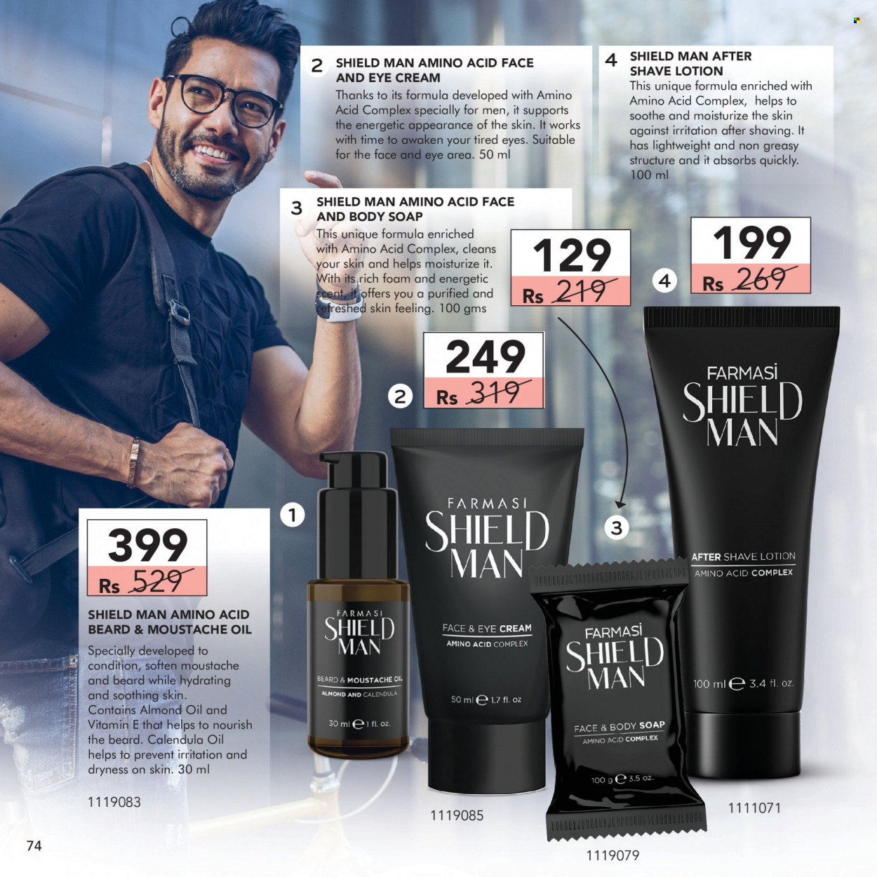 thumbnail - Farmasi Catalogue - 1.10.2022 - 31.10.2022 - Sales products - soap, eye cream, body lotion, after shave. Page 74.
