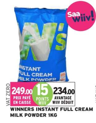 WINNERS INSTANT FULL CREAM MILK POWDER 1KG