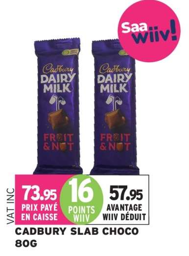 CADBURY SLAB CHOCO 80G