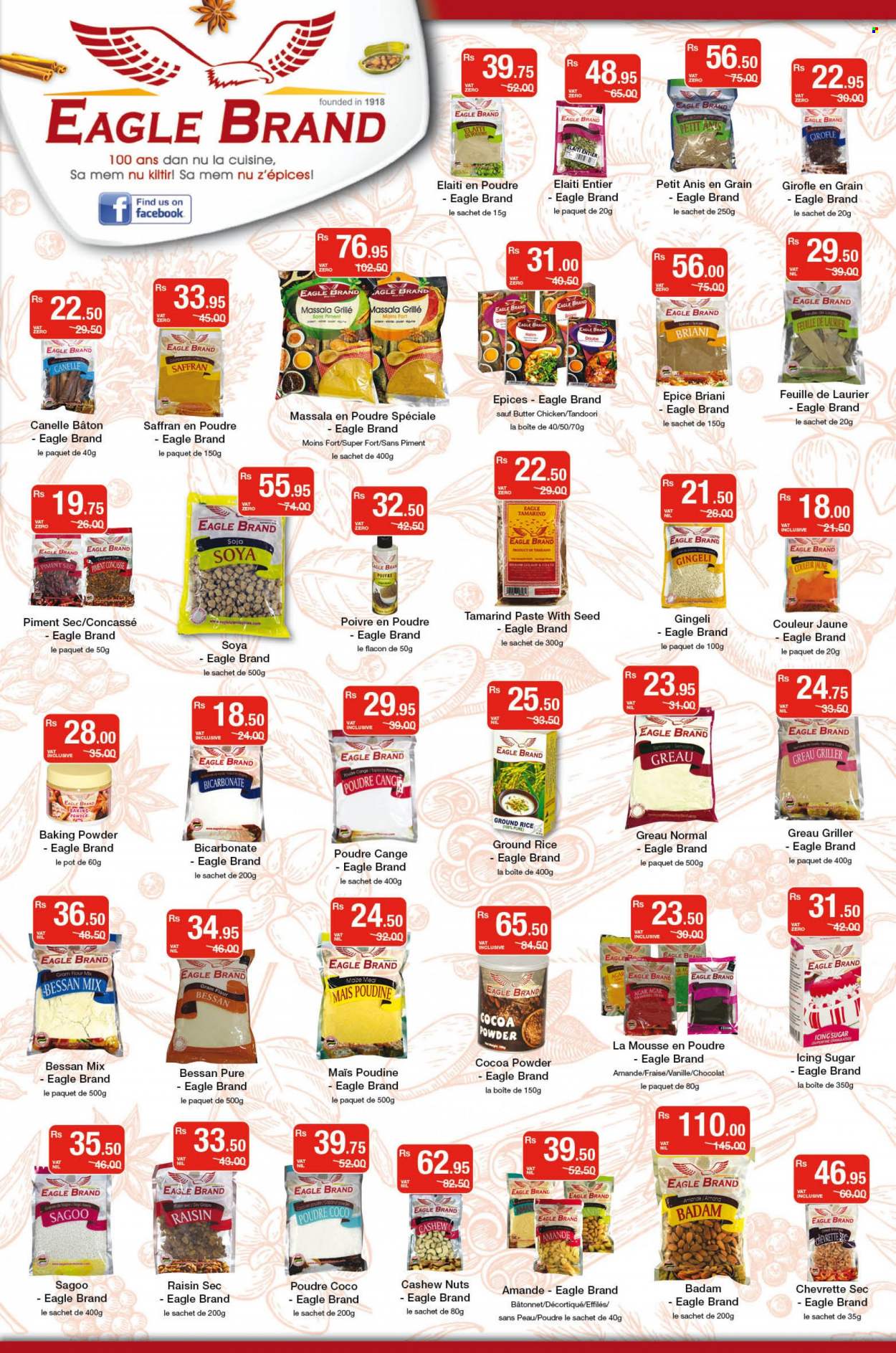 thumbnail - Super U Catalogue - 8.10.2022 - 24.10.2022 - Sales products - coconut, baking powder, flour, gram flour, sugar, icing sugar, tamarind, rice, cashews, pot. Page 7.
