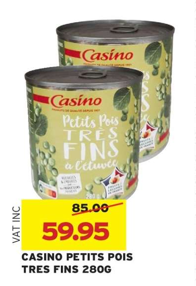 CASINO PETITS POIS TRES FINS 280G
