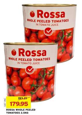 ROSSA WHOLE PEELED TOMATOES 2.5KG