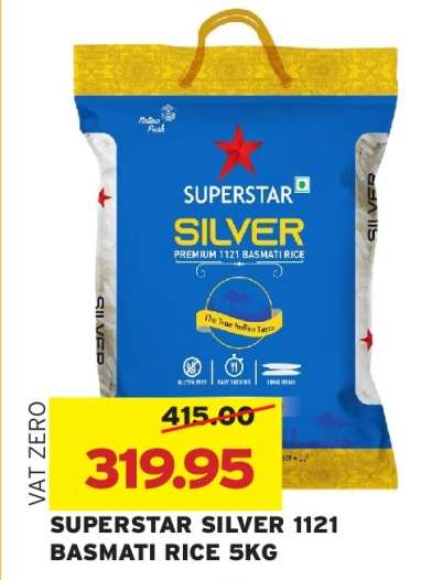 SUPERSTAR SILVER 1121 BASMATI RICE 5KG