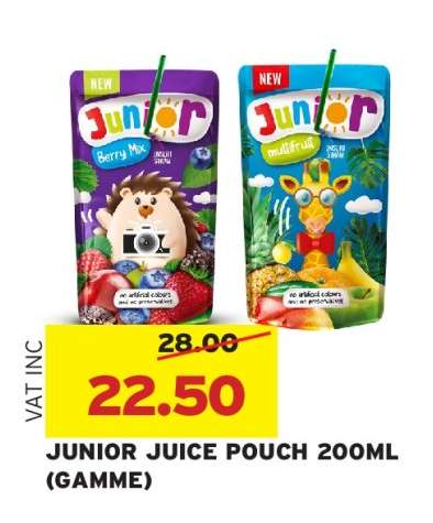 JUNIOR JUICE POUCH 200ML (GAMME)