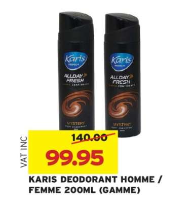 KARIS DEODORANT HOMME / FEMME 200ML (GAMME)