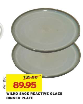 WILKO SAGE REACTIVE GLAZE DINNER PLATE
