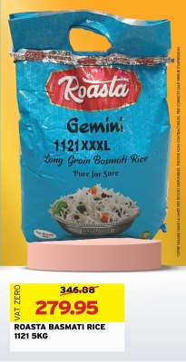 ROASTA BASMATI RICE 1121 5KG