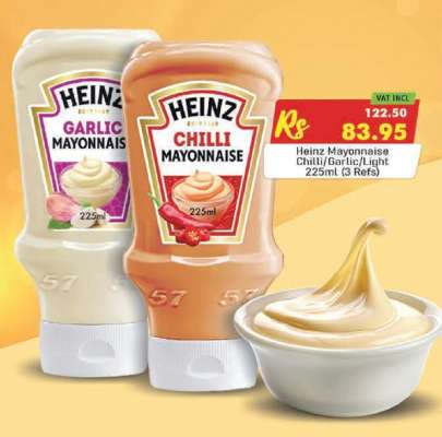 Heinz Mayonnaise Chilli/Garlic/Light