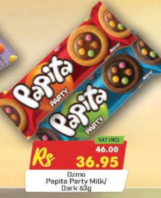 Ozmo Papita Party Milk/Dark 63g