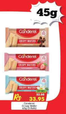 Canderel Crispy Wafer 45g (3 Refs)