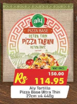 Aly Tortilla Pizza Base Ultra Thin 27cm x4 440g