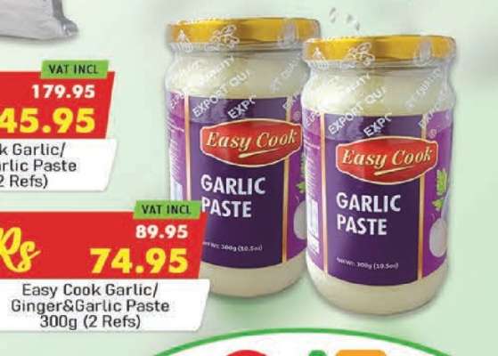 Easy Cook Garlic/Ginger & Garlic Paste 300g (2 Refs)
