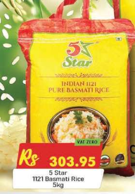 5 Star 1121 Basmati Rice 5kg