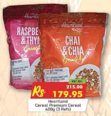 Heartland Cereal Premium Cereal 400g (3 Refs)