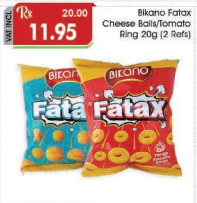 Bikano Fatax Cheese Balls/Tomato Ring 20g (2 Refs)