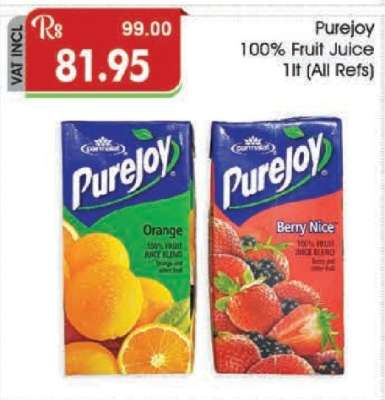 Purejoy 100% Fruit Juice 1lt (All Refs)