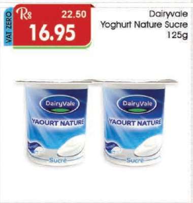 Dairyvale Yoghurt Nature Sucre 125g