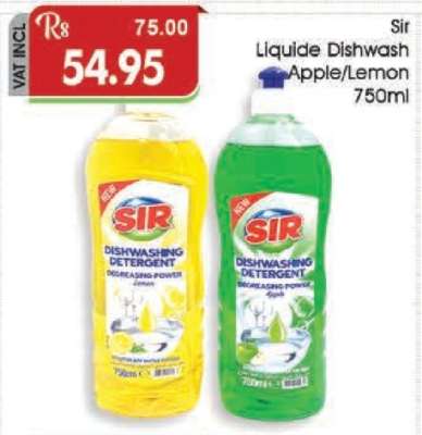 Sir Liquide Dishwash Apple/Lemon 750ml