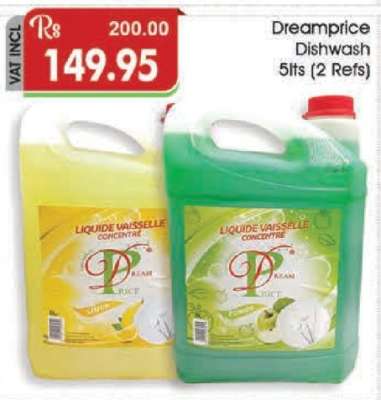 Dreamprice Dishwash 5lts (2 Refs)