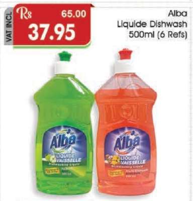Alba Liquide Dishwash 500ml (6 Refs)