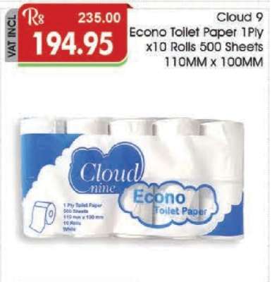 Cloud 9 Econo Toilet Paper 1Ply