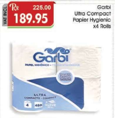 Garbi Ultra Compact Papier Hygienic x4 Rolls