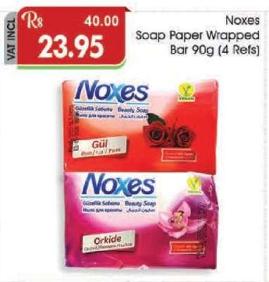Noxes Soap Paper Wrapped Bar 90g (4 Refs)