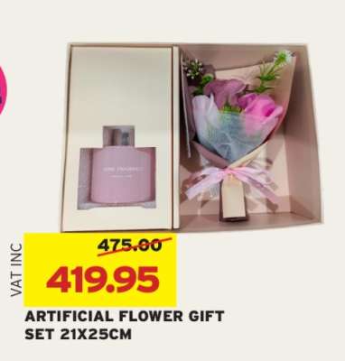 ARTIFICIAL FLOWER GIFT SET 21X25CM