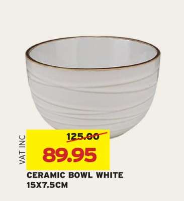 CERAMIC BOWL WHITE
