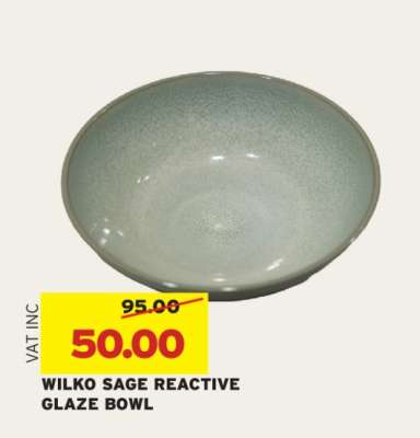 WILKO SAGE REACTIVE GLAZE BOWL