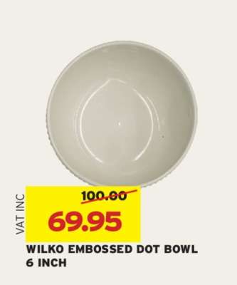 WILKO EMBOSSED DOT BOWL 6 INCH