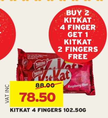 KITKAT 4 FINGERS 102.50G