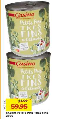 CASINO PETITS POIS TRES FINS