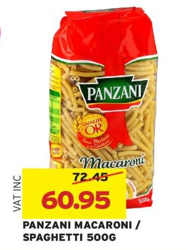 PANZANI MACARONI / SPAGHETTI 500G