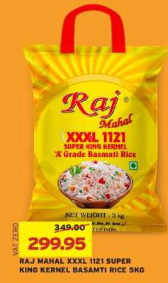 RAJ MAHAL XXXL 1121 SUPER KING KERNEL BASMATI RICE 5KG