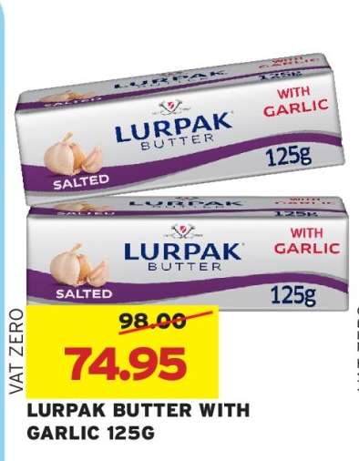 LURPAK BUTTER WITH GARLIC 125G