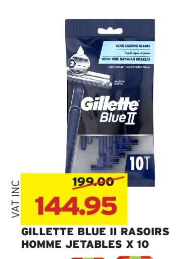 GILLETTE BLUE II RASOIRS HOMME JETABLES X 10