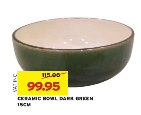 CERAMIC BOWL DARK GREEN