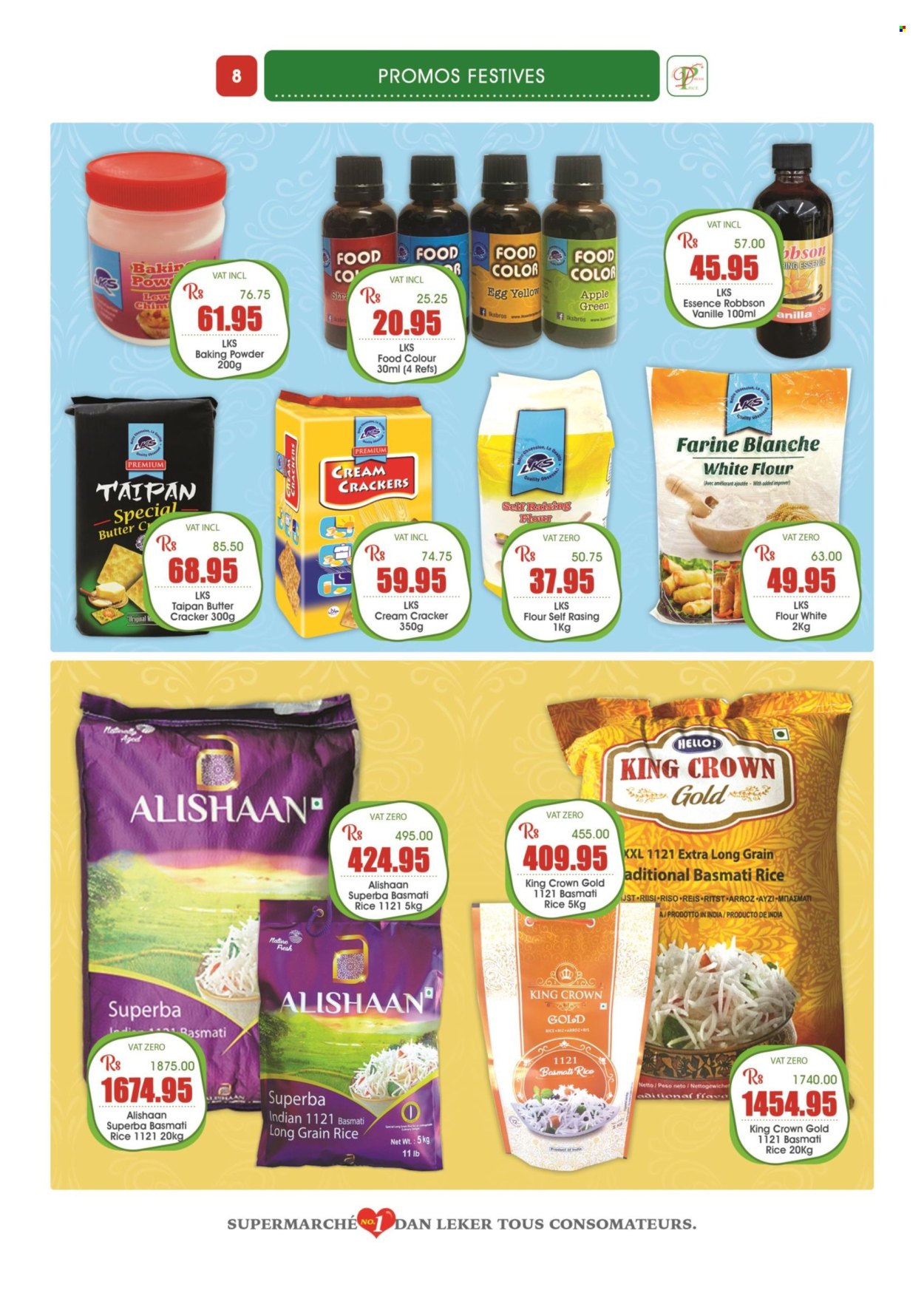 thumbnail - Dreamprice Catalogue - 15.10.2022 - 13.11.2022 - Sales products - eggs, butter, crackers, baking powder, flour, basmati rice, rice, long grain rice. Page 8.