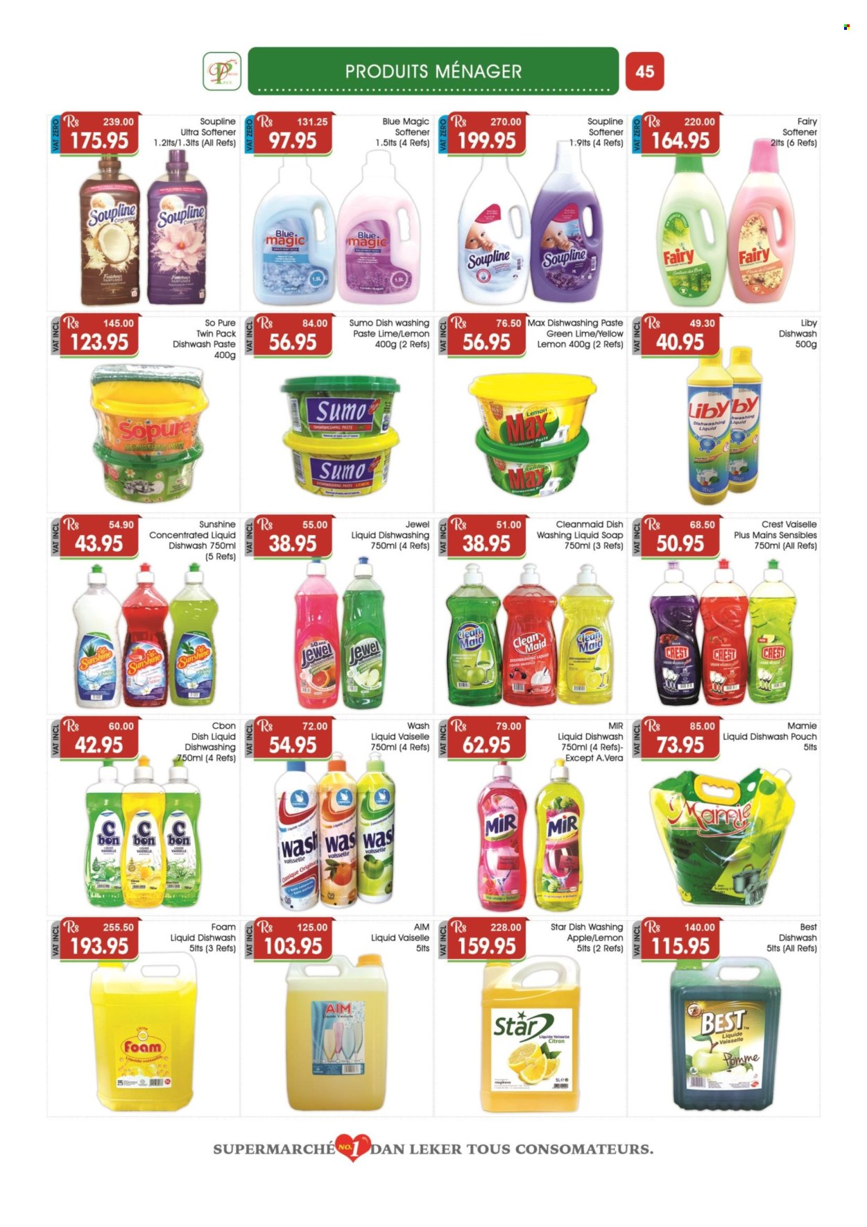 thumbnail - Dreamprice Catalogue - 15.10.2022 - 13.11.2022 - Sales products - Sunshine, Fairy, fabric softener, dishwashing liquid, soap, Crest, eau de parfum. Page 45.