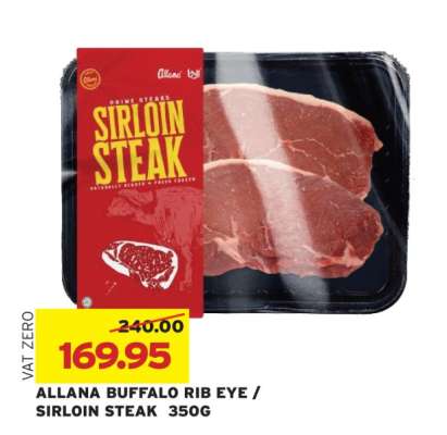ALLANA BUFFALO RIB EYE / SIRLOIN STEAK