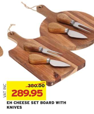 EH CHEESE SET BOARD WITH KNIVES