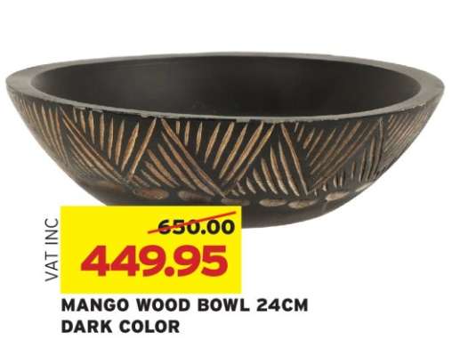 MANGO WOOD BOWL 24CM