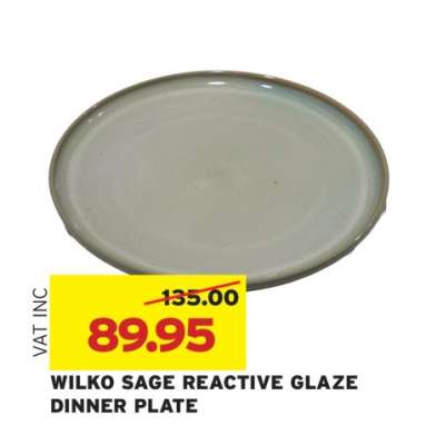 WILKO SAGE REACTIVE GLAZE DINNER PLATE