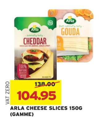 ARLA CHEESE SLICES 150G (GAMME)