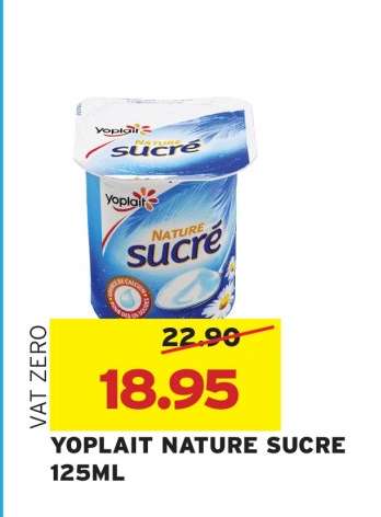 Yoplait Nature Sucre 125ml